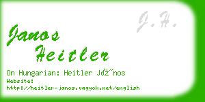 janos heitler business card